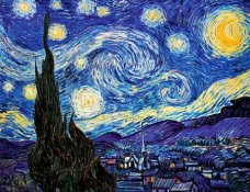 Starry night by van Gogh
