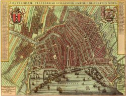 Map Amsterdam in 1640